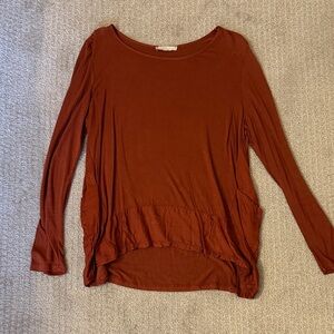 Women's Rust Long Sleeve Top